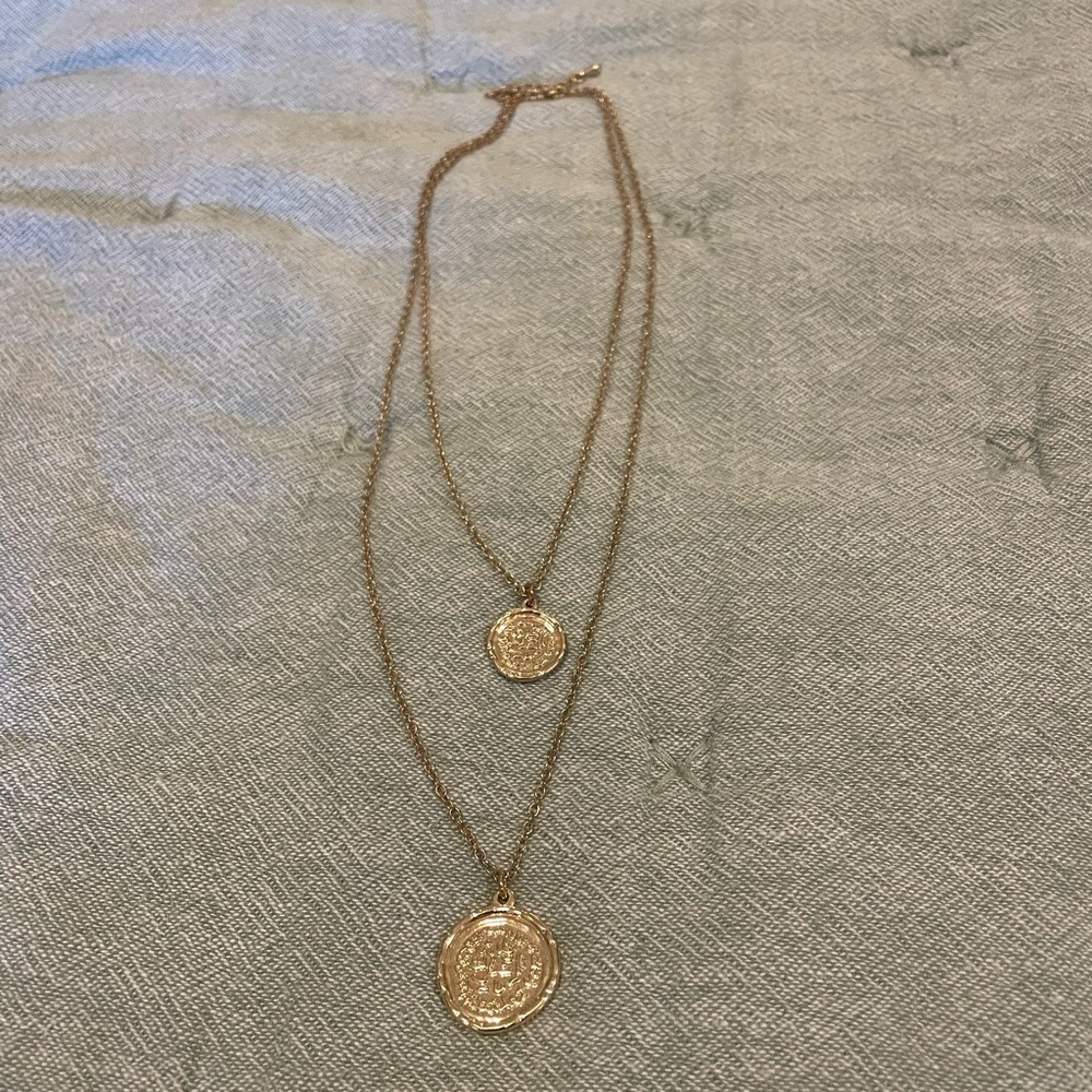 Amber Sceats Double Coin Necklace